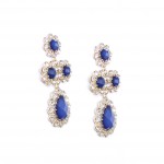 Sapphire Floral Gemstone Earrings